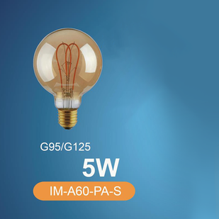 G95/5W filament bulb with an Edison screw base